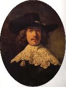 REMBRANDT Harmenszoon van Rijn Young Man With a Moustache oil painting on canvas